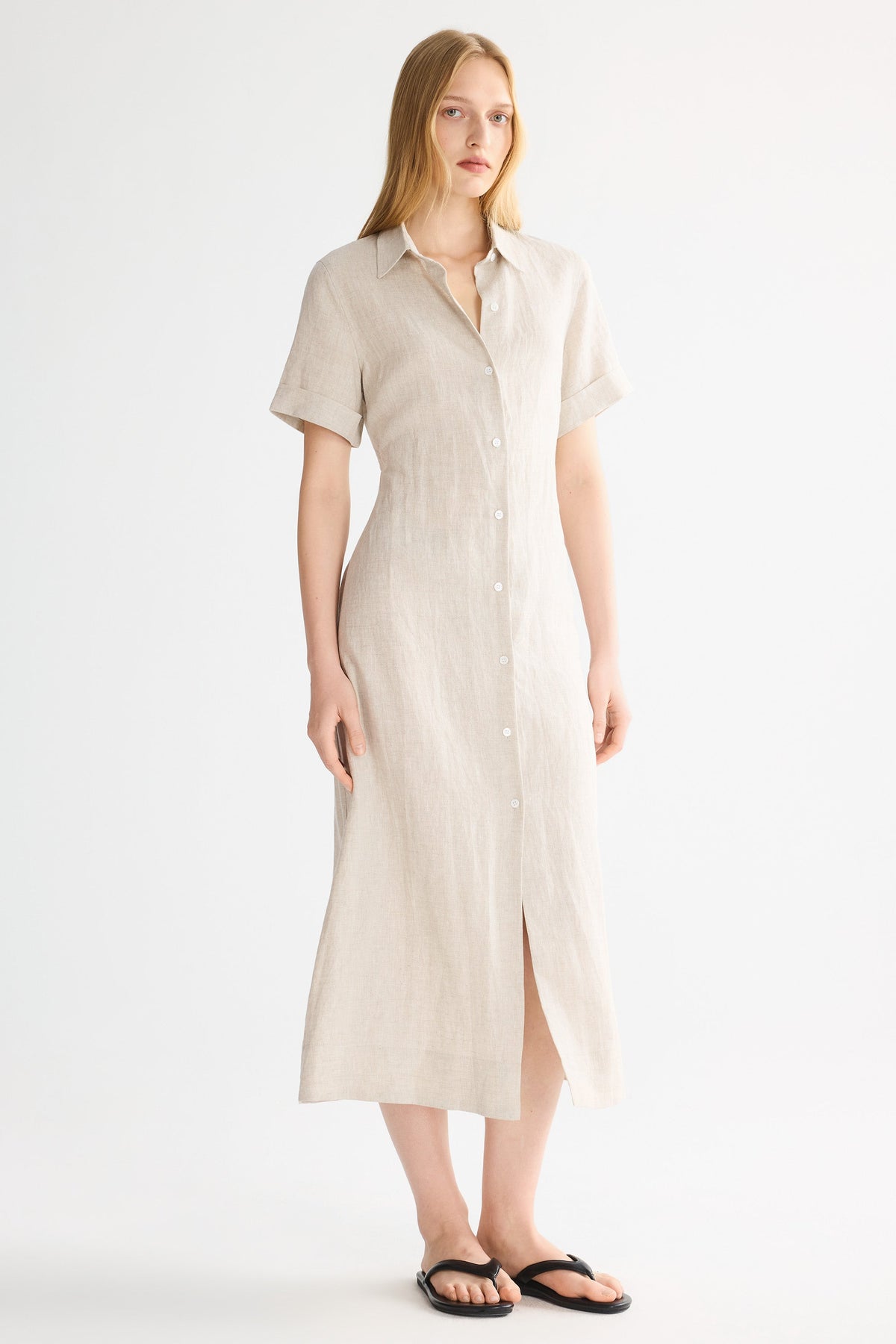 Classic Linen Maxi Dress