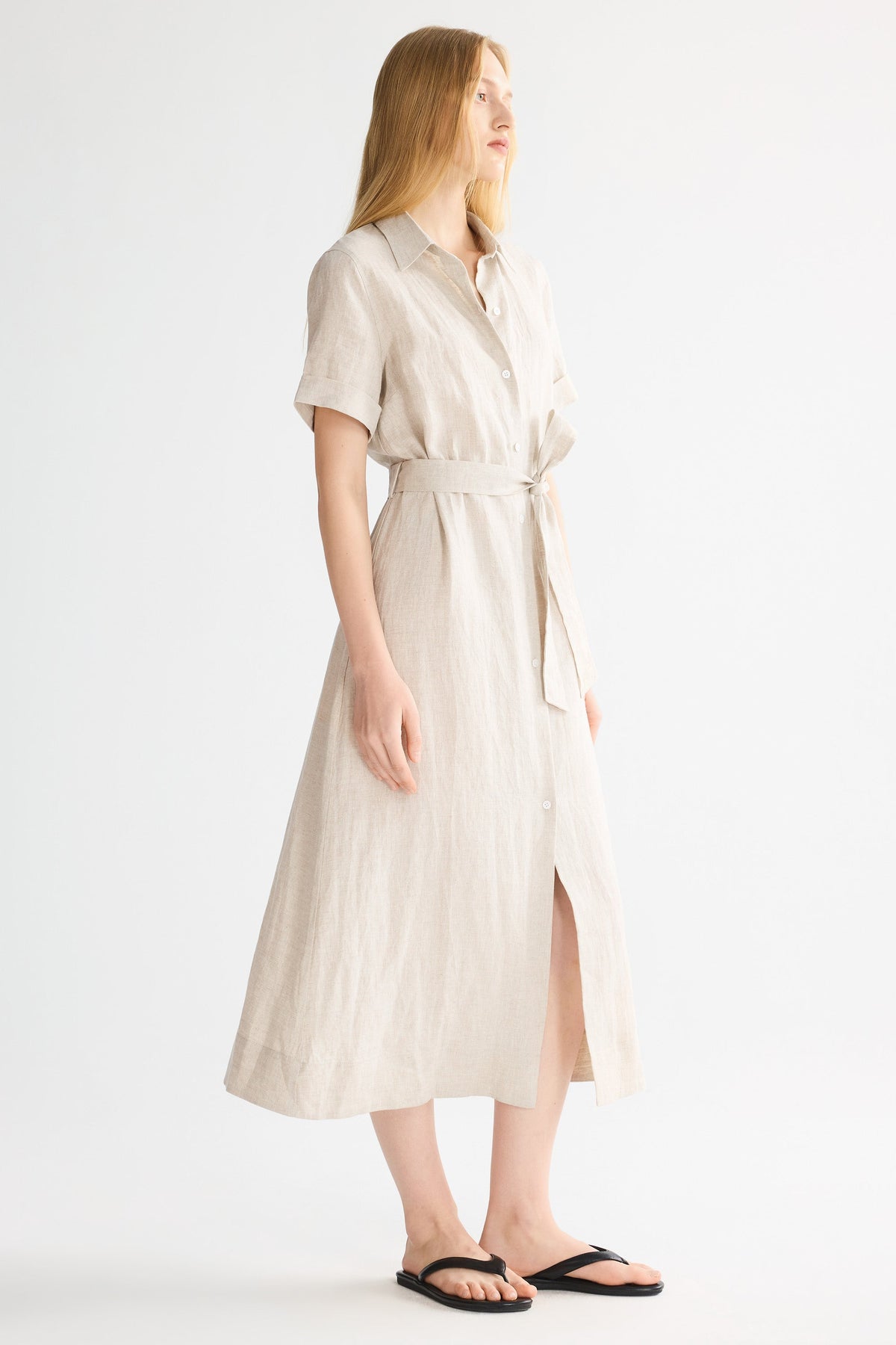 Classic Linen Maxi Dress