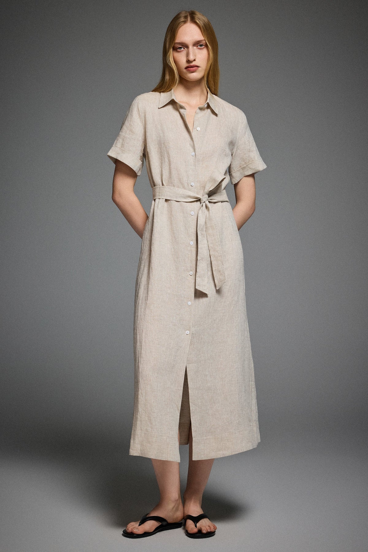 Classic Linen Maxi Dress