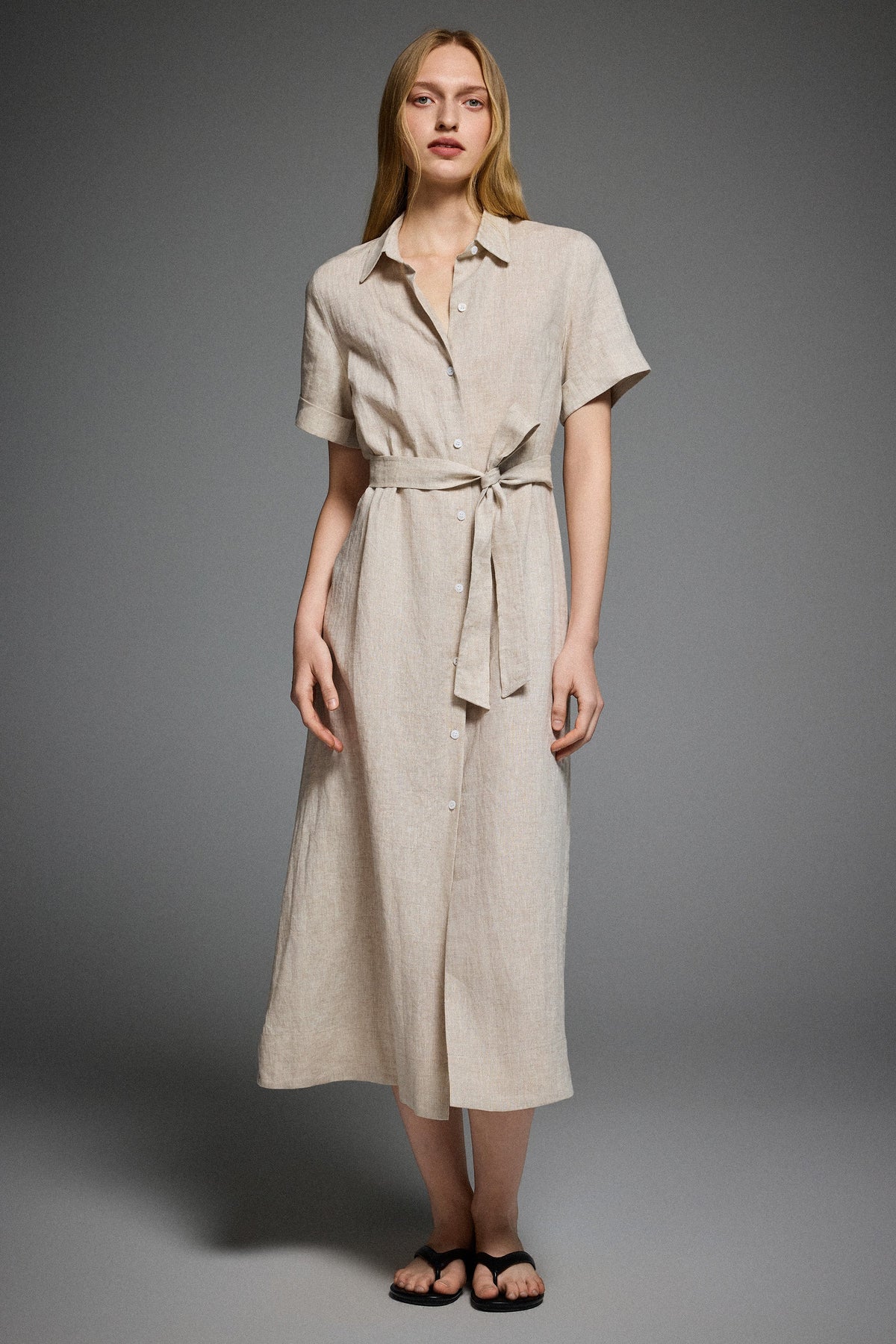 Classic Linen Maxi Dress