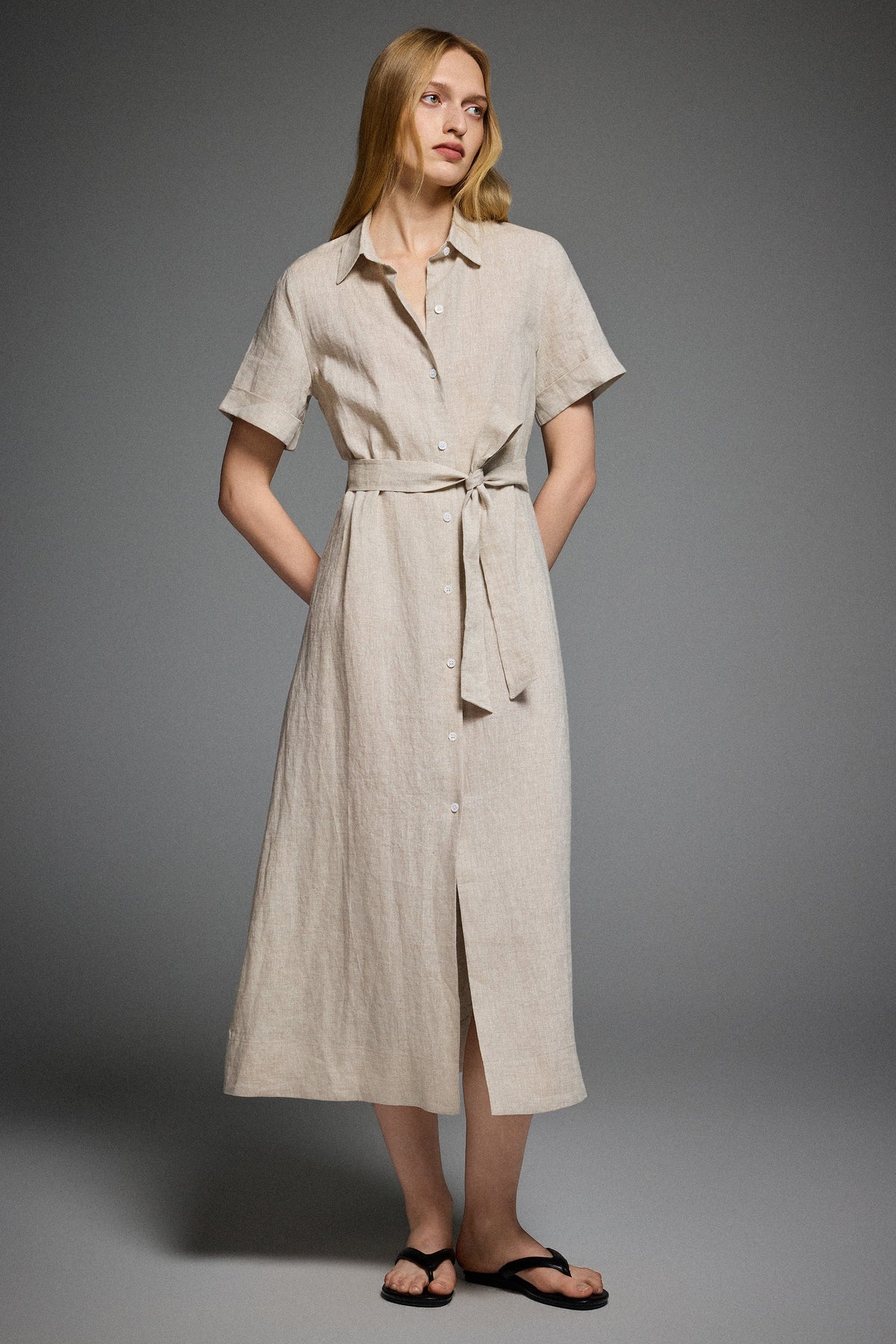 Classic Linen Maxi Dress