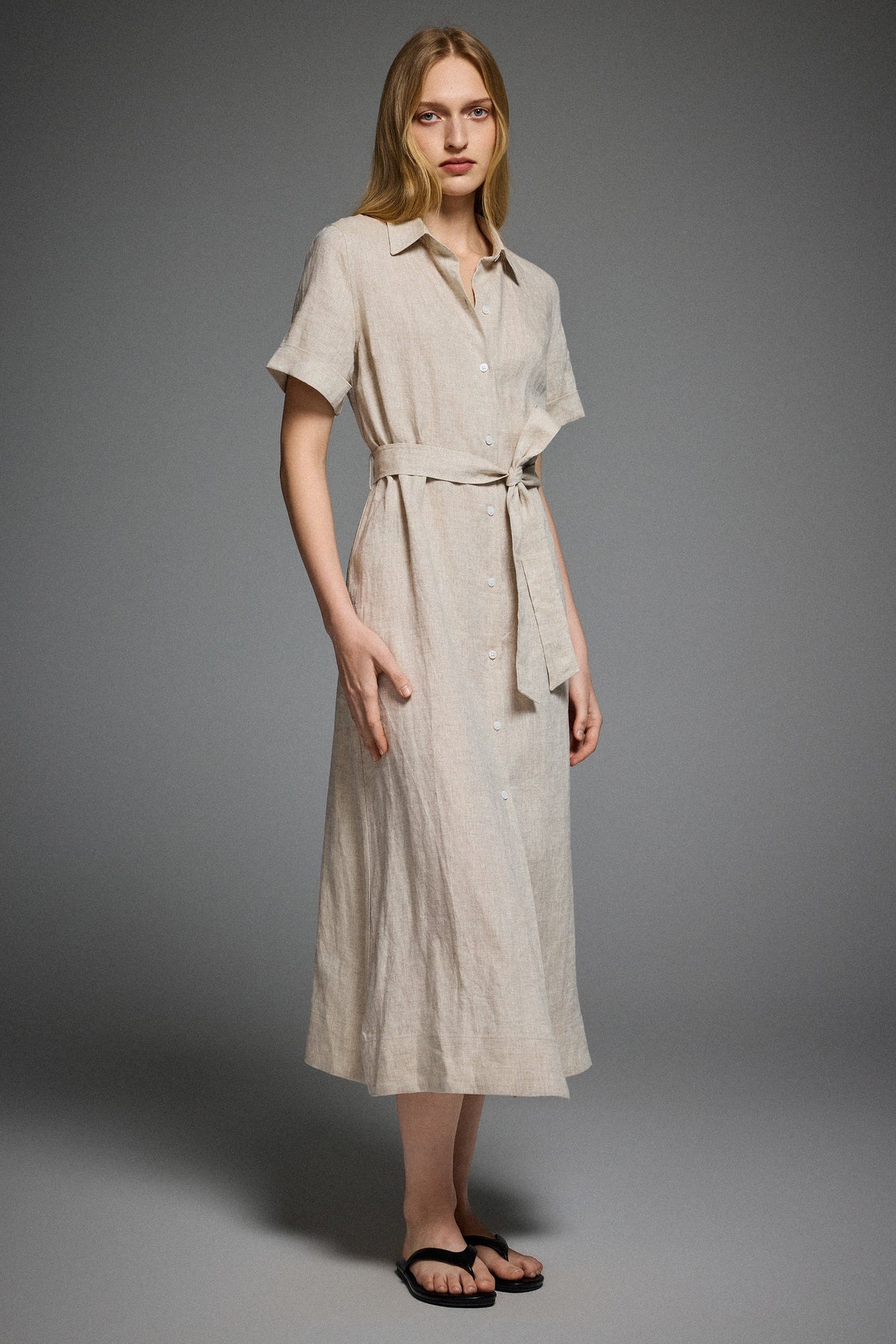 Classic Linen Maxi Dress