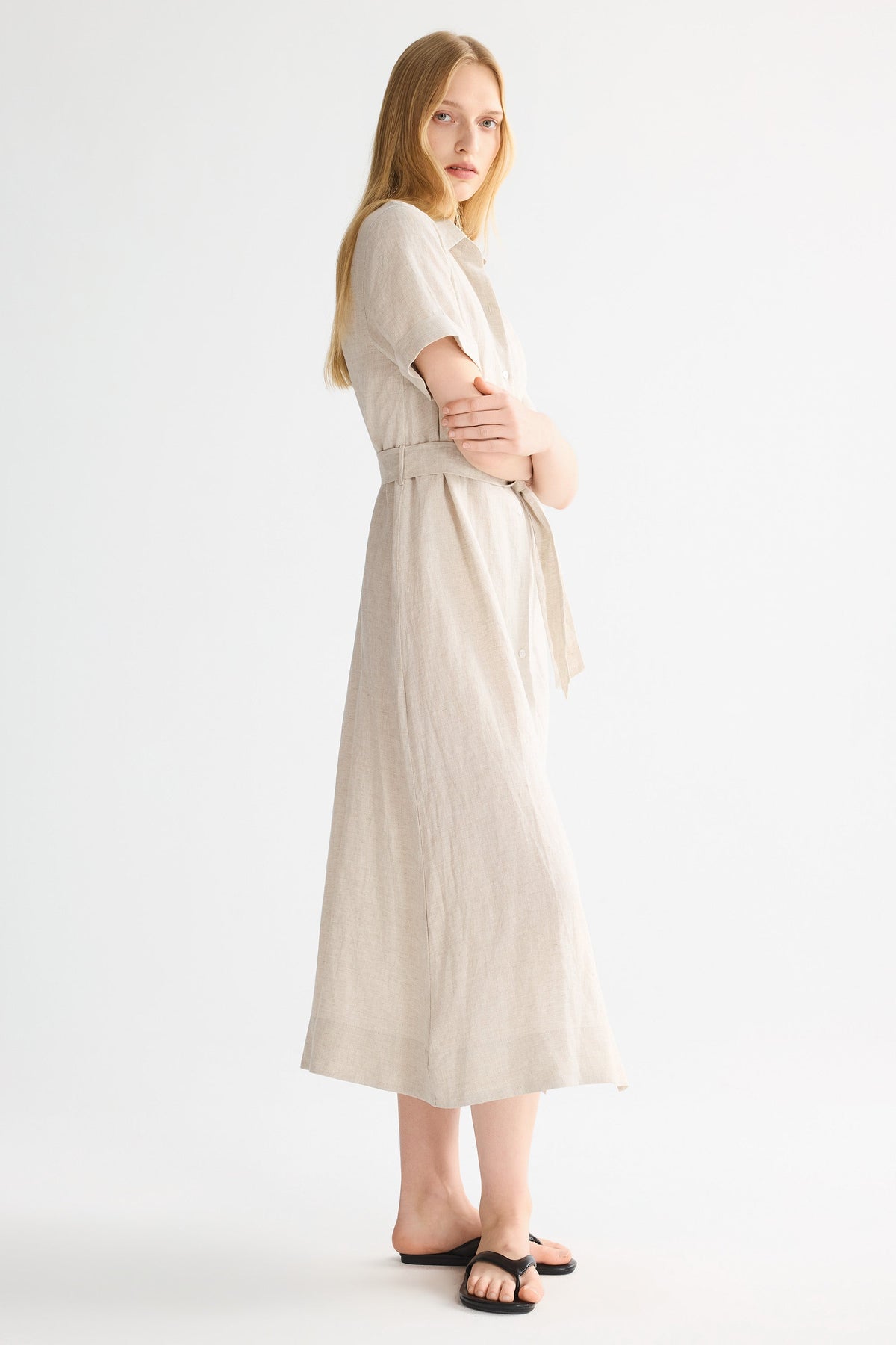 Classic Linen Maxi Dress