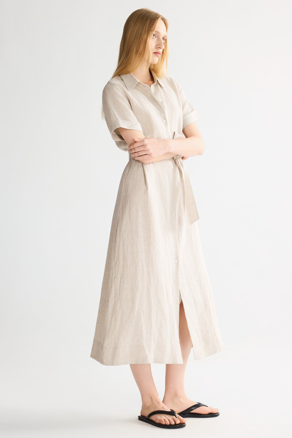 Classic Linen Maxi Dress