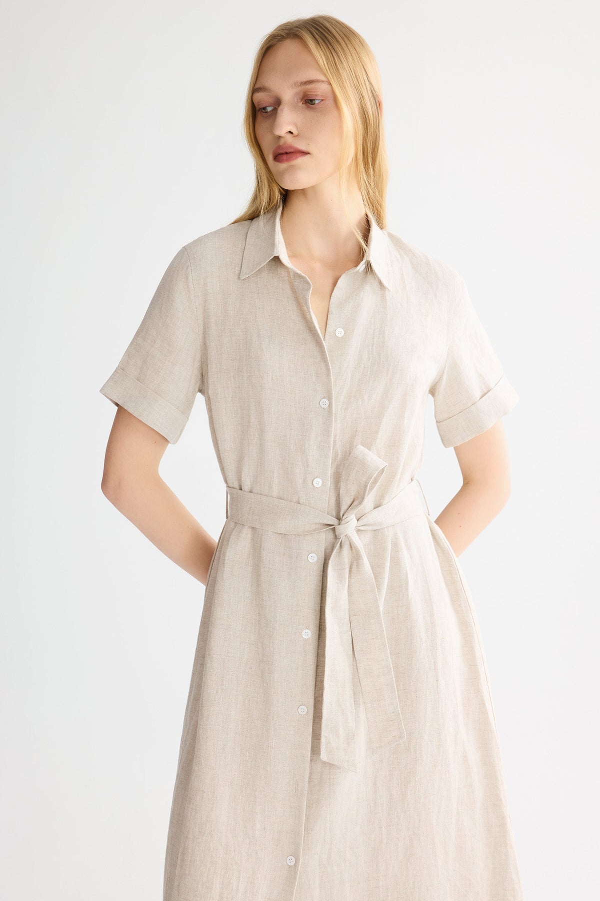 Classic Linen Maxi Dress