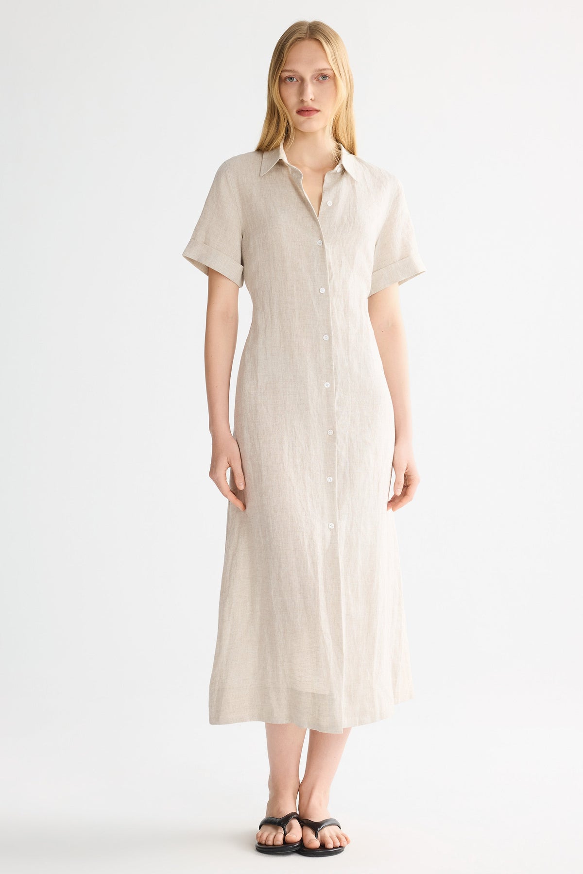 Classic Linen Maxi Dress