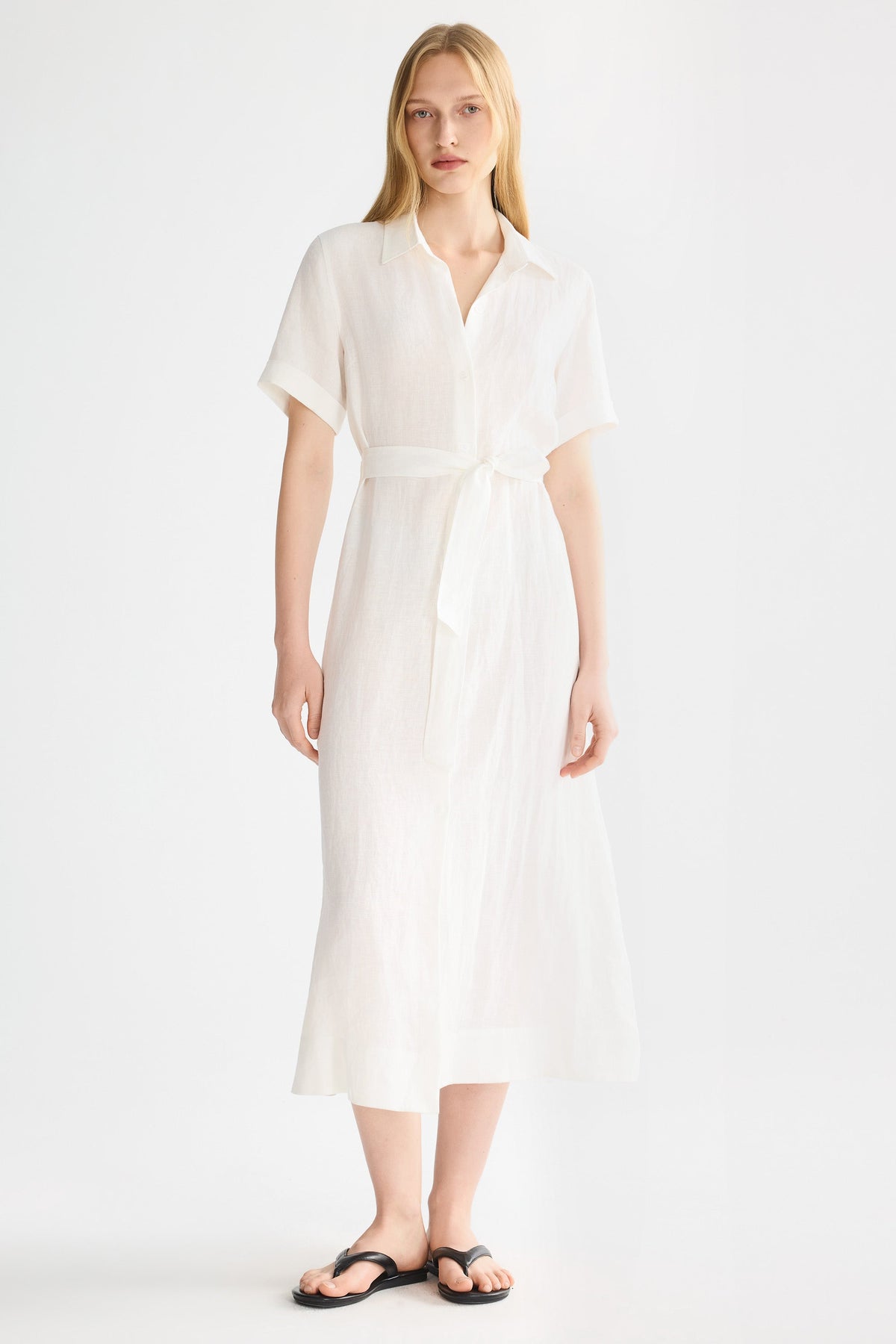 Classic Linen Maxi Dress