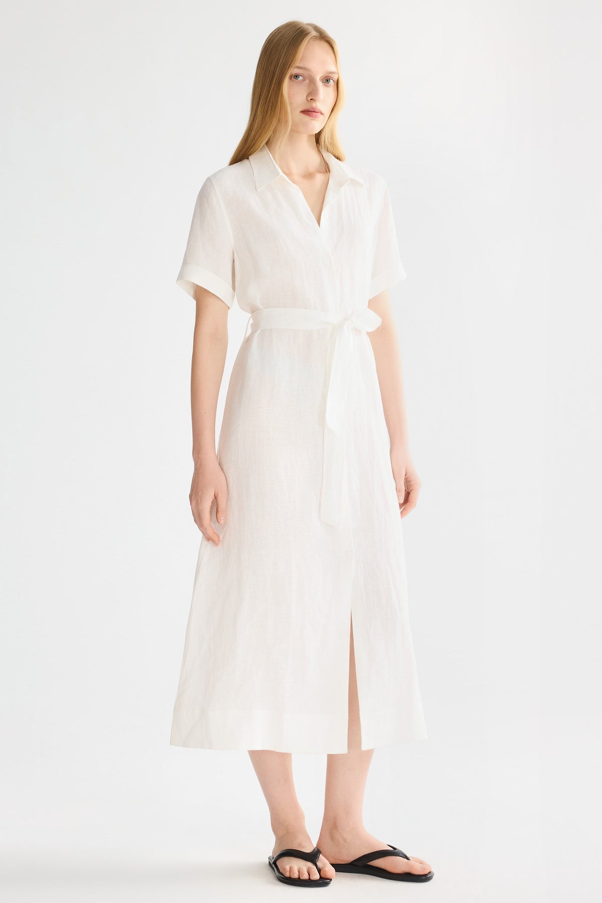 Classic Linen Maxi Dress