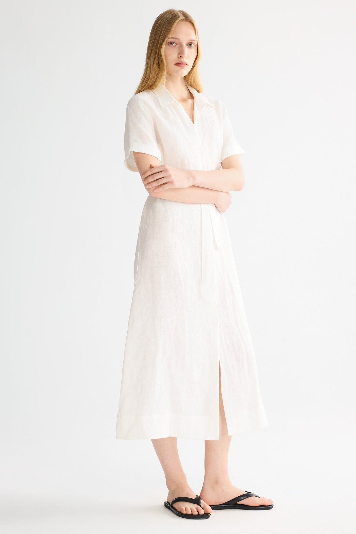 Classic Linen Maxi Dress