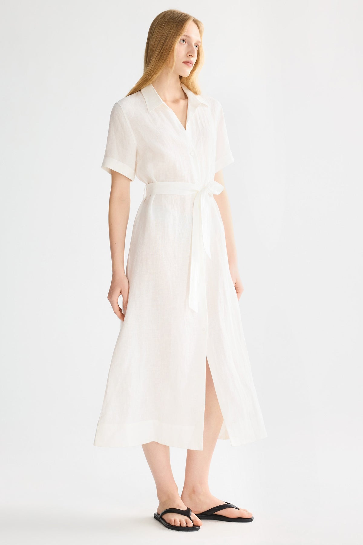 Classic Linen Maxi Dress
