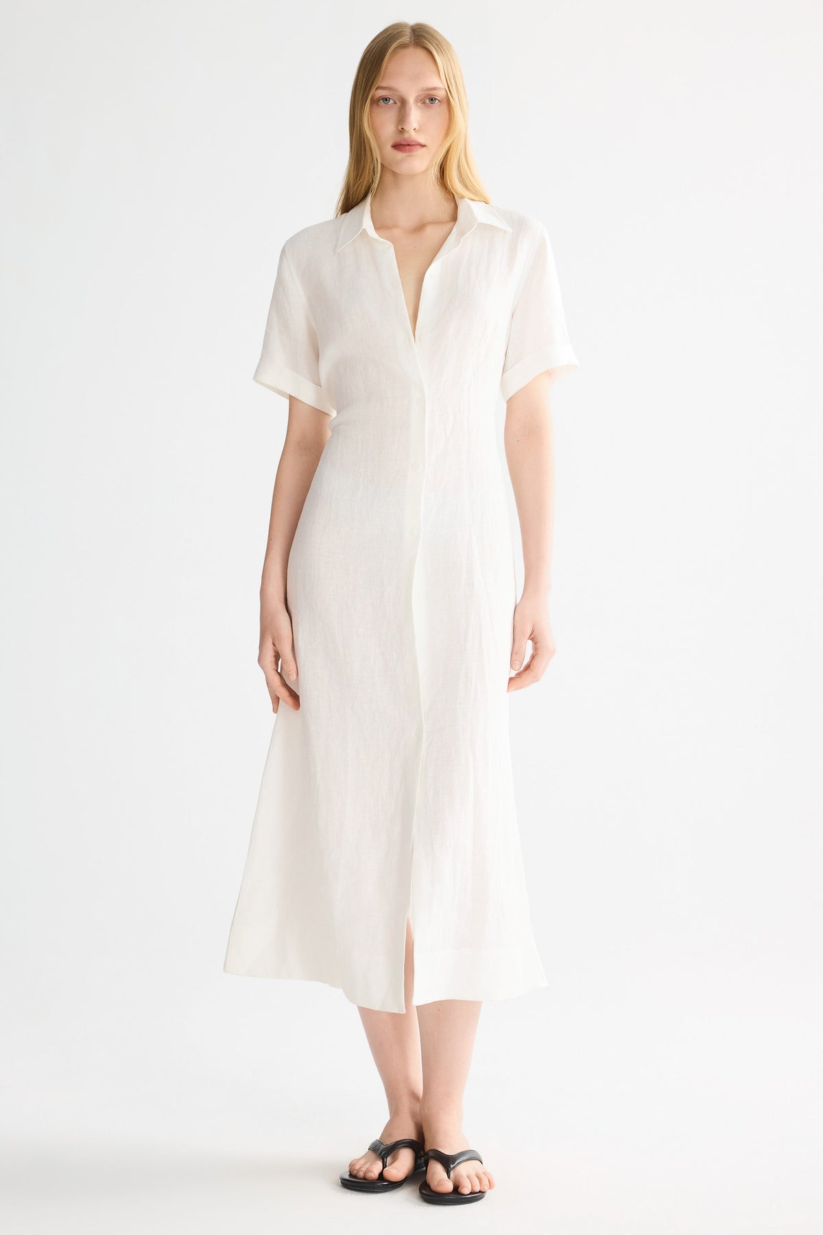 Classic Linen Maxi Dress