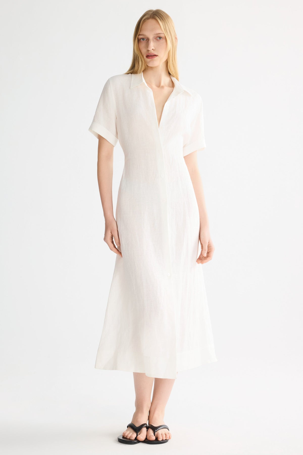 Classic Linen Maxi Dress