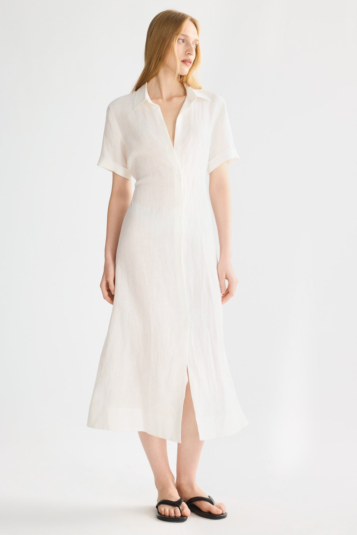 Classic Linen Maxi Dress