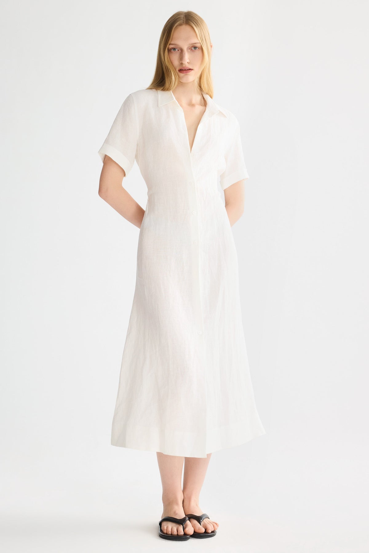 Classic Linen Maxi Dress