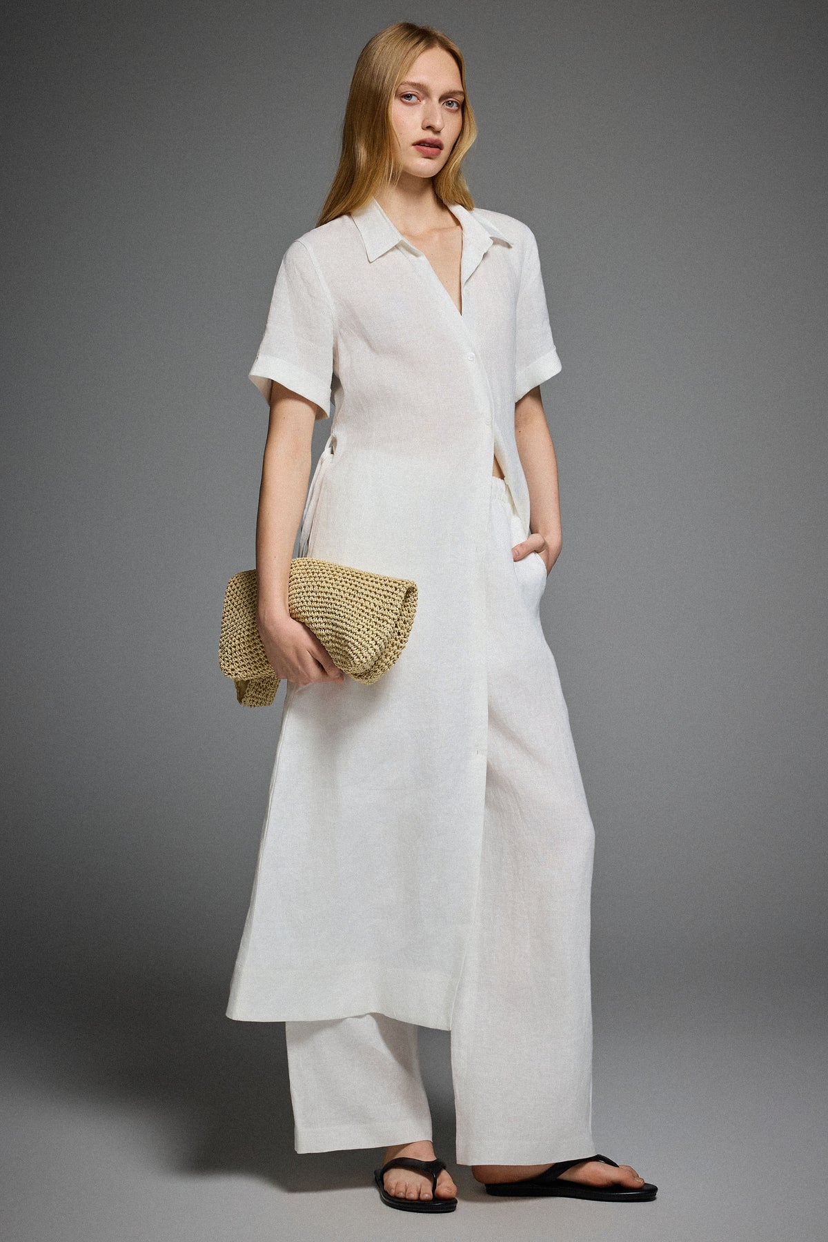 Classic Linen Maxi Dress