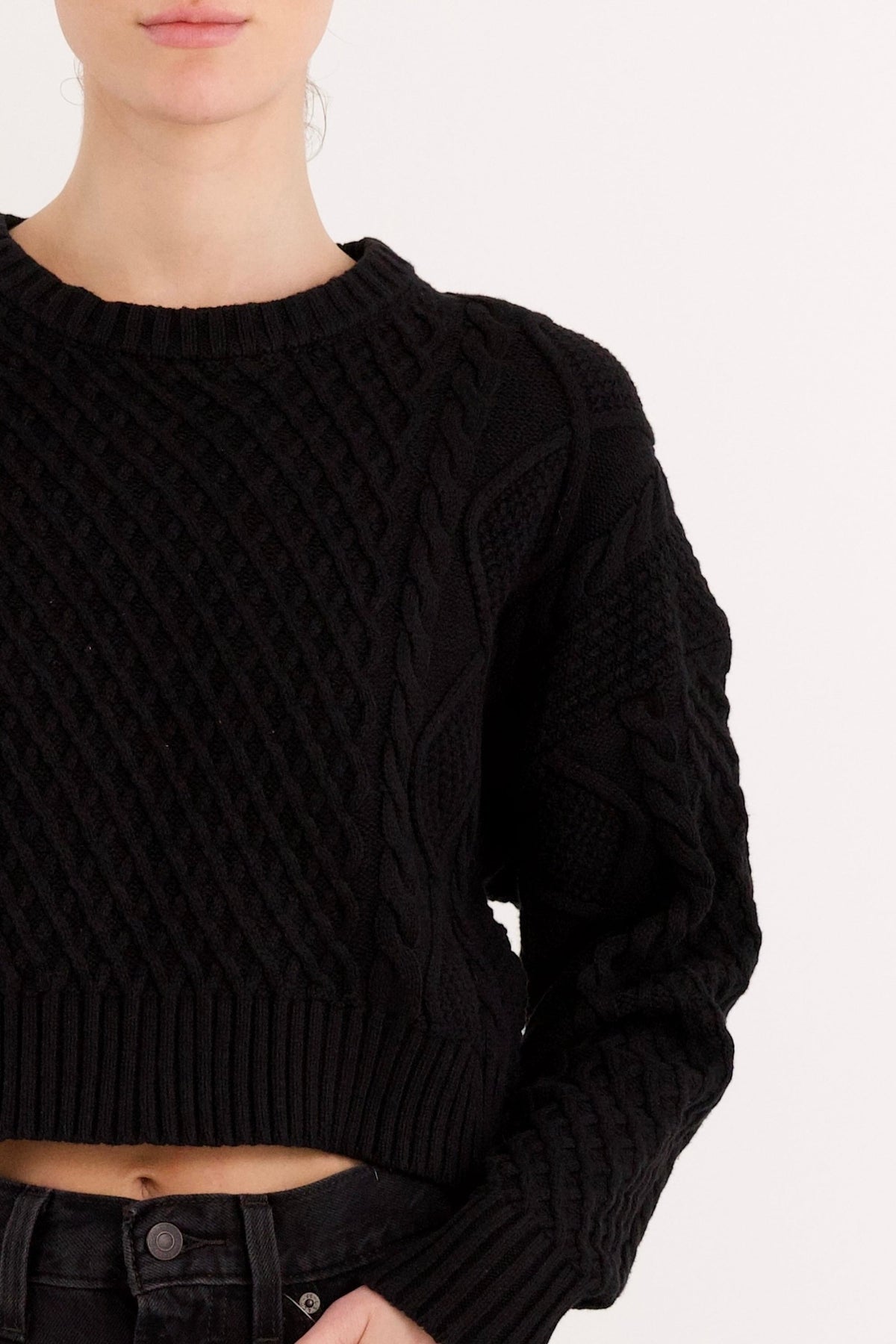 Cropped Knit Sweater