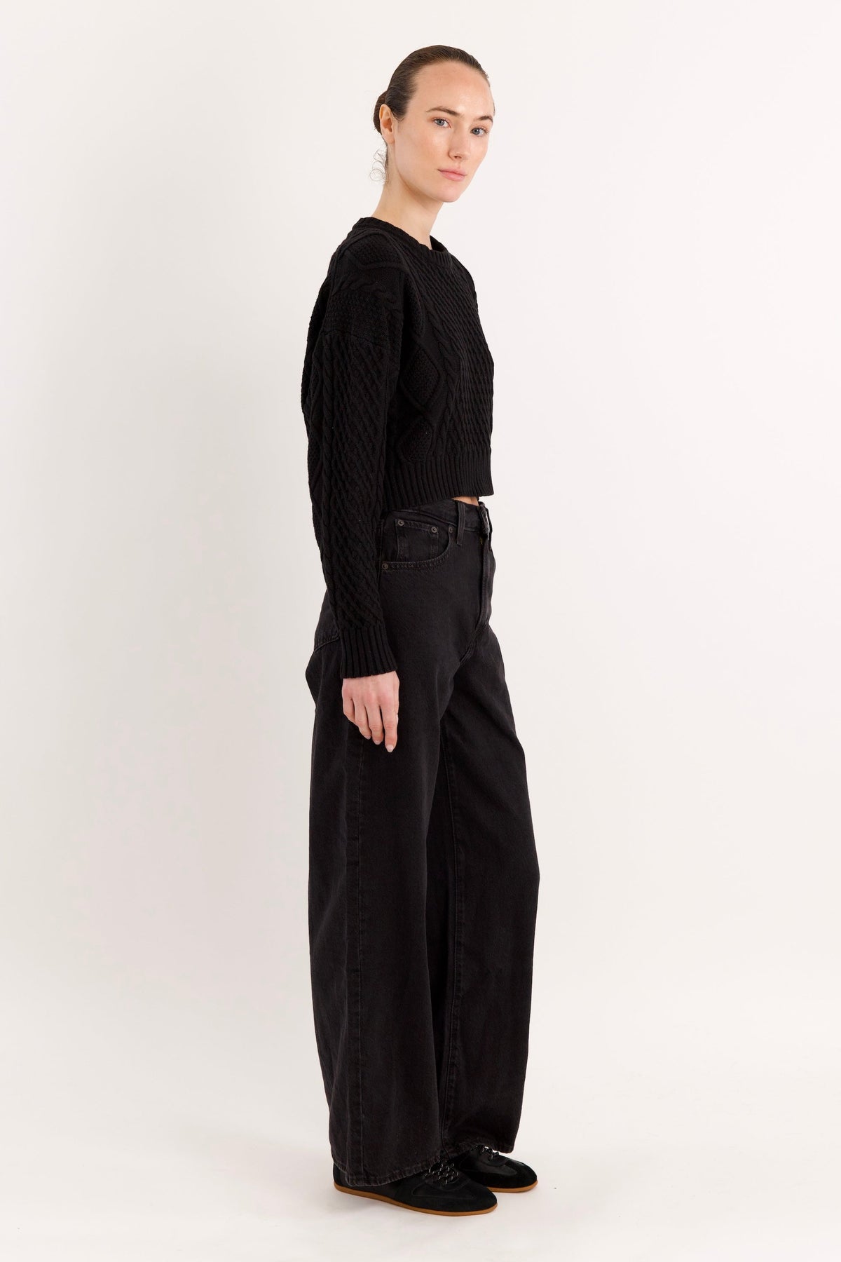 Cropped Knit Sweater