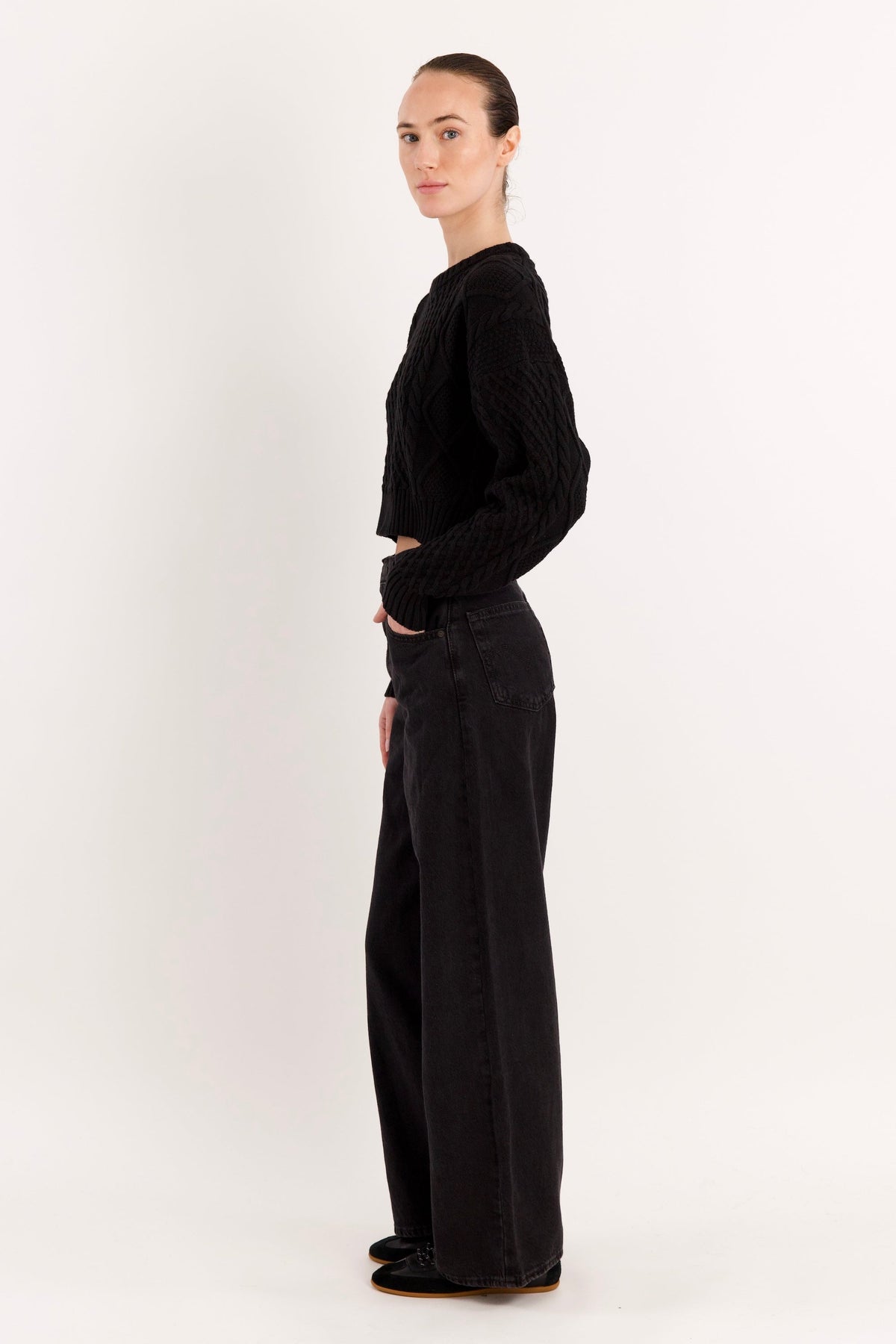 Cropped Knit Sweater