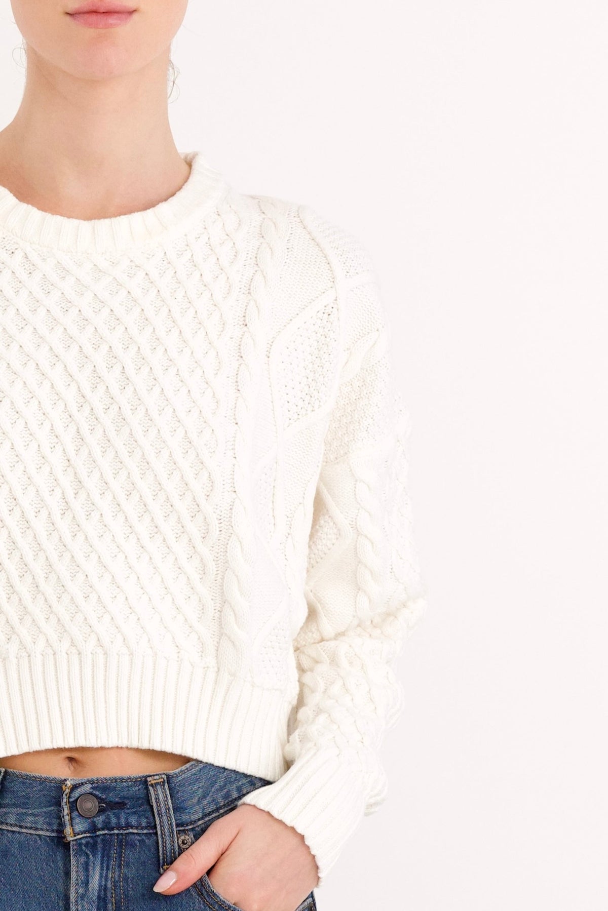 Cropped Knit Sweater