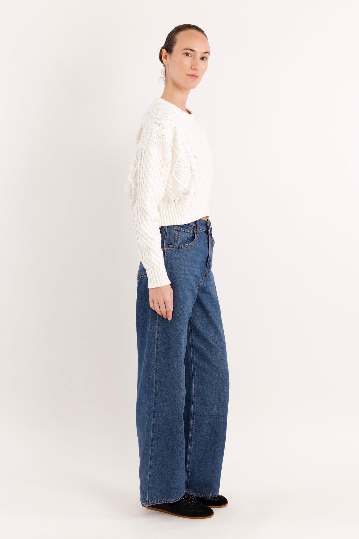 Cropped Knit Sweater