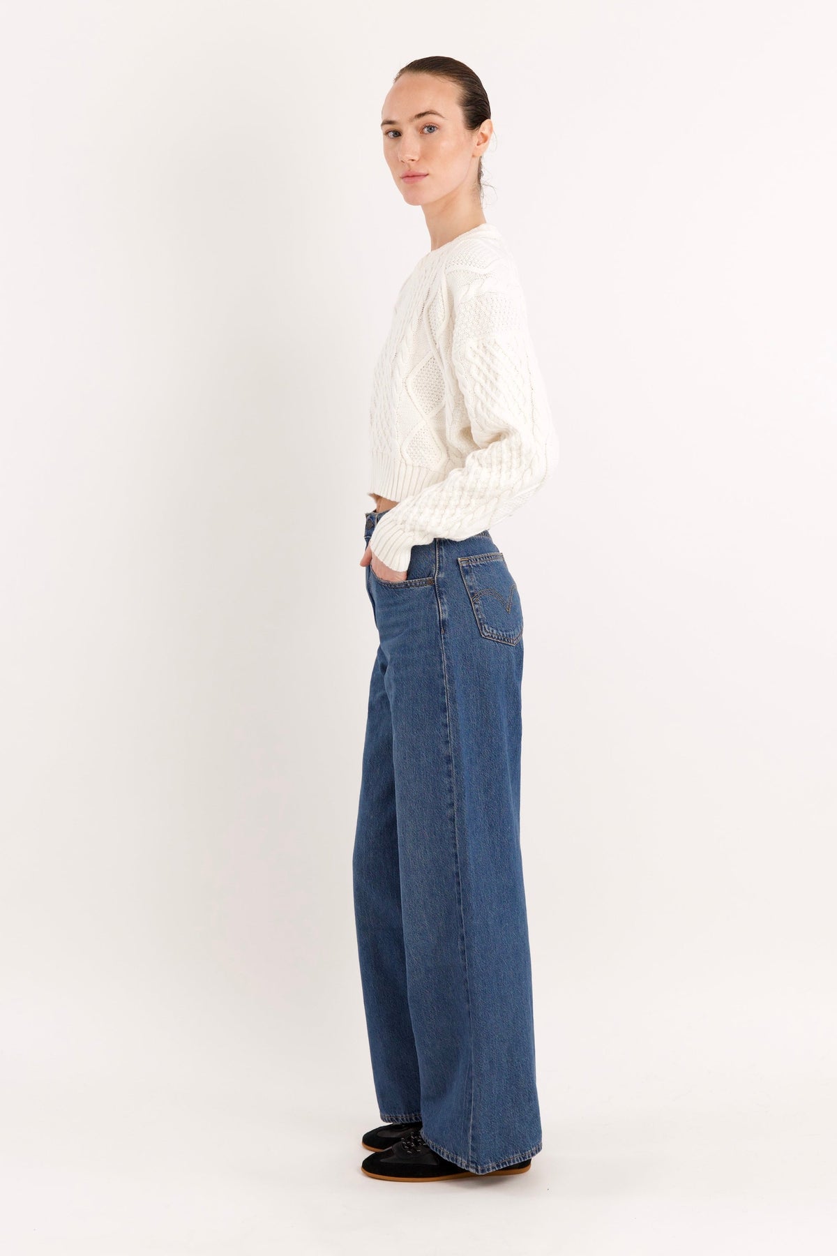 Cropped Knit Sweater
