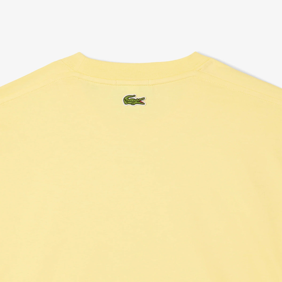 LACOSTE SIGNATURE PRINT COTTON T-SHIRT Men’s -YELLOW-107