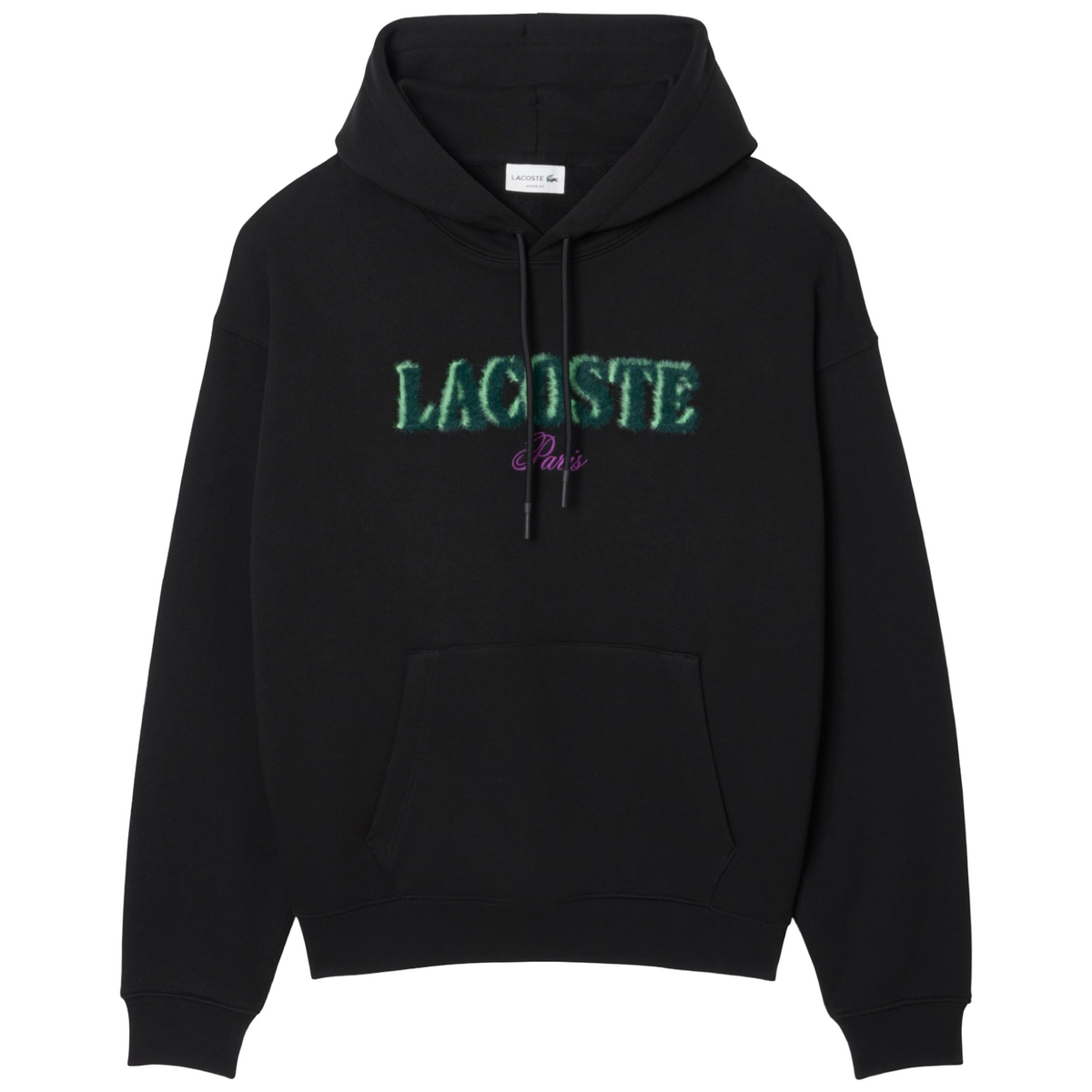 LACOSTE LOOSE FIT PARIS HOODIE FLEECE -Men’s -BLACK-031