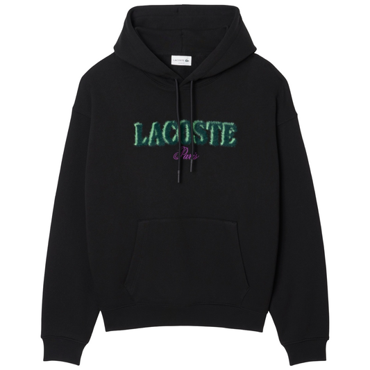 LACOSTE LOOSE FIT PARIS HOODIE FLEECE -Men’s -BLACK-031