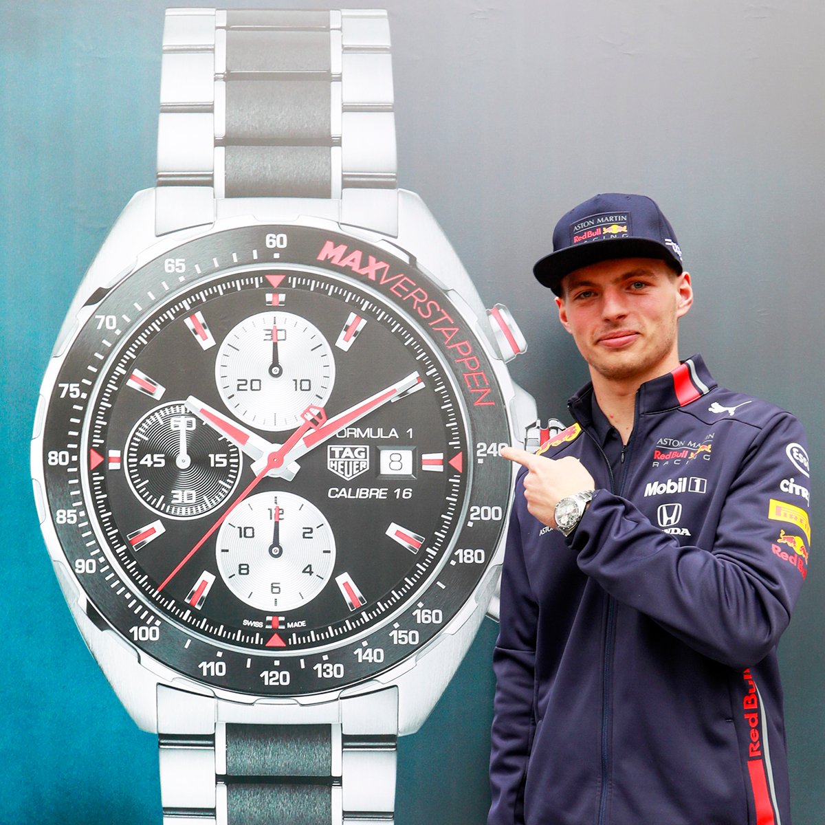 Tag Heuer Formula 1 Calibre 16 Max Verstappen Limited Edition Black Dial Two Tone Steel Strap Watch for Men - CAZ2018.BA0970
