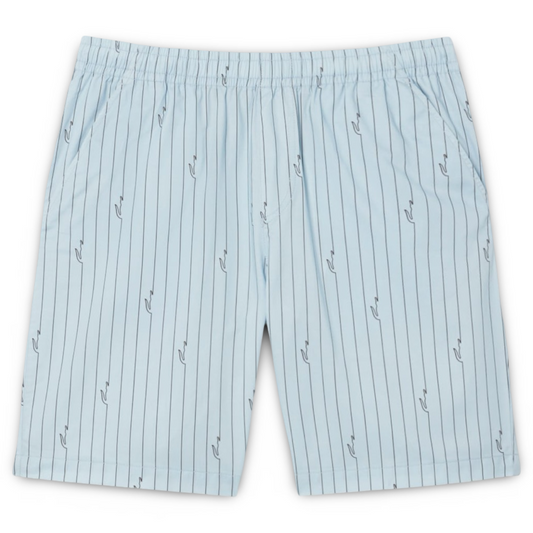 LACOSTE CROCODILE PRINT STRIPE COTTON SHORT Men’s -LIGHT BLUE-4I3