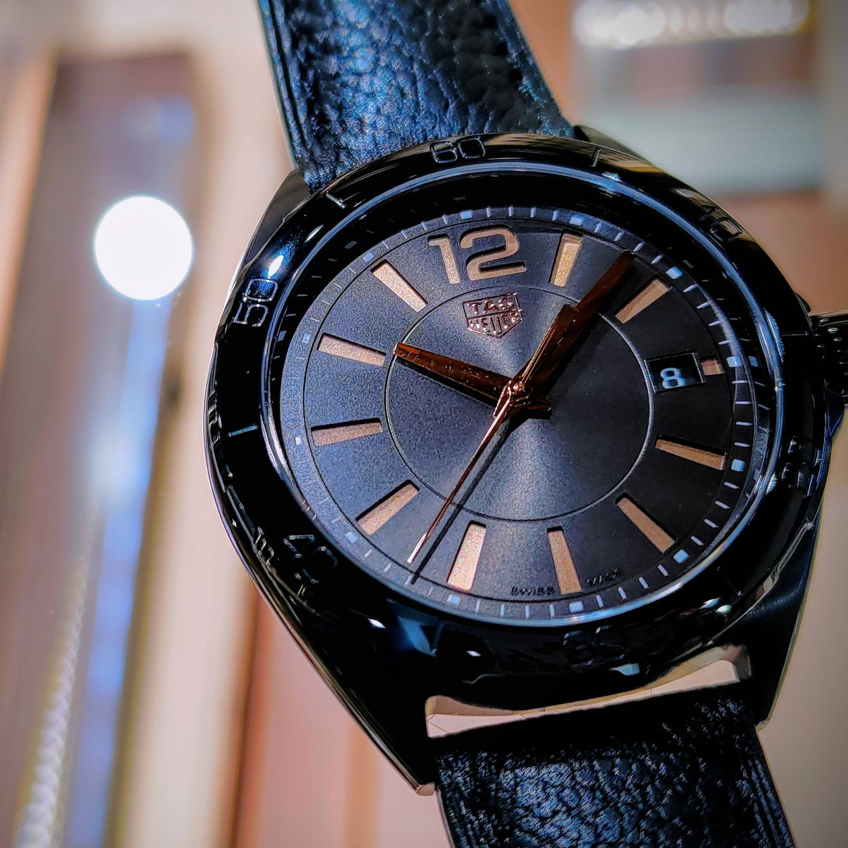 Tag Heuer Formula 1 Quartz Black Dial Black Leather Strap Watch for Women - WBJ1314.FC8230