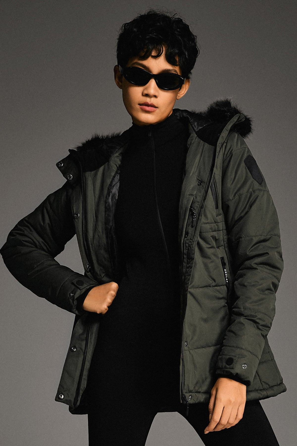 Faux Fur Hooded Mountain Parka Jacket