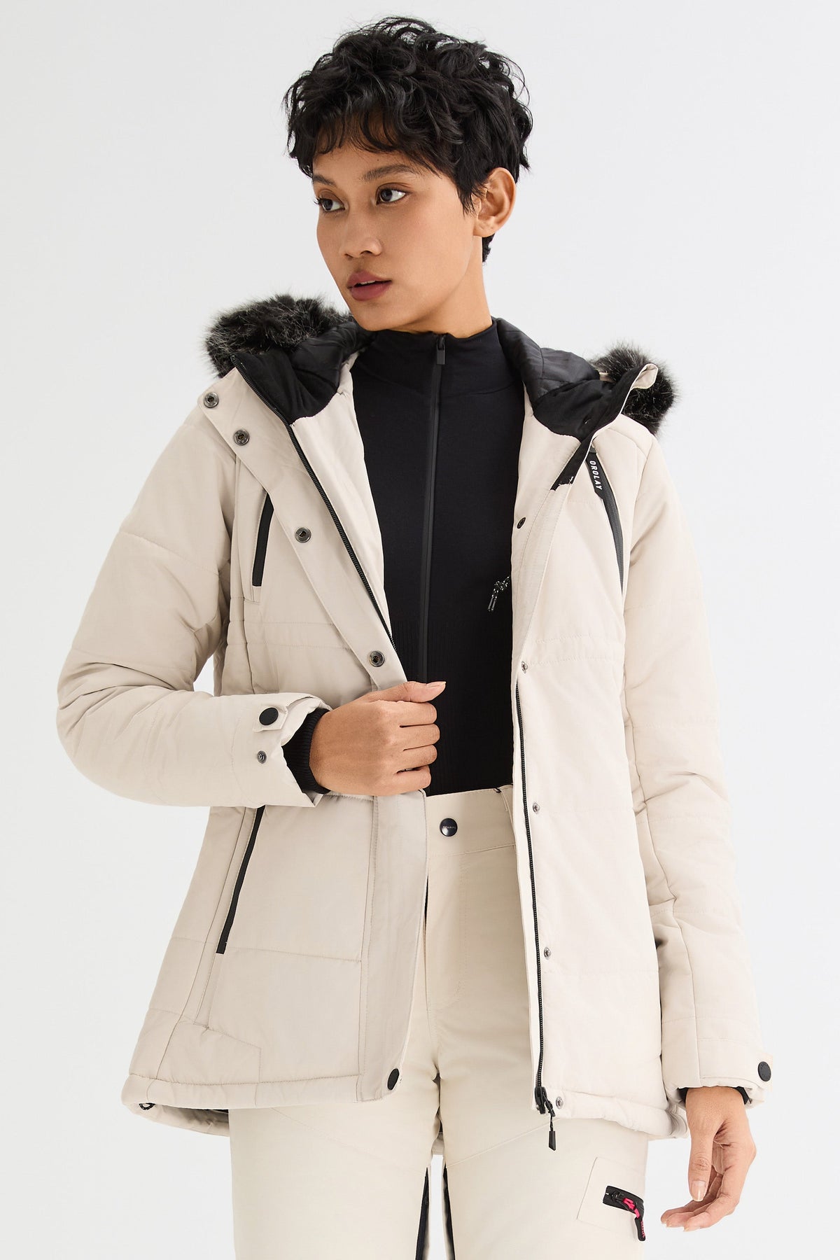 Faux Fur Hooded Mountain Parka Jacket