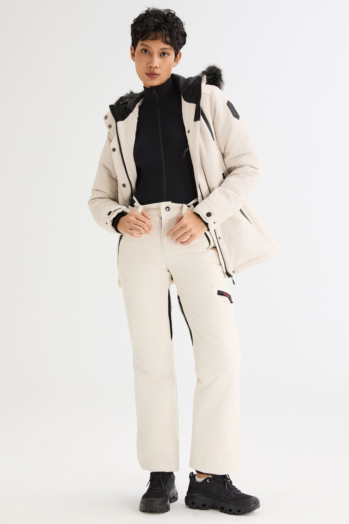 Faux Fur Hooded Mountain Parka Jacket
