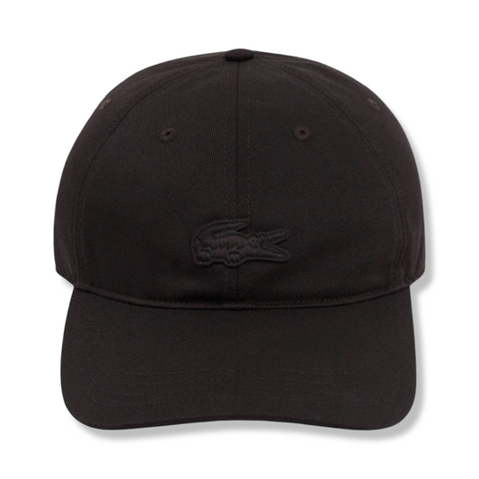 LACOSTE CROCODILE BADGE COTTON TWILL CAP-BROWN-3LA