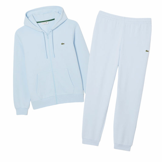 LACOSTE FUll ZIP HOODED CLASSIC SWEATSUIT Men’s -LIGHT BLUE-T01