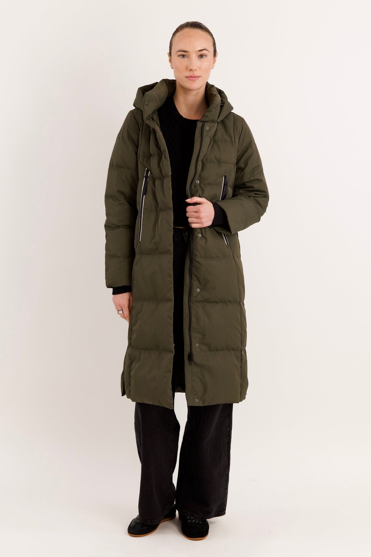 Knee Length Thickened Down Jacket
