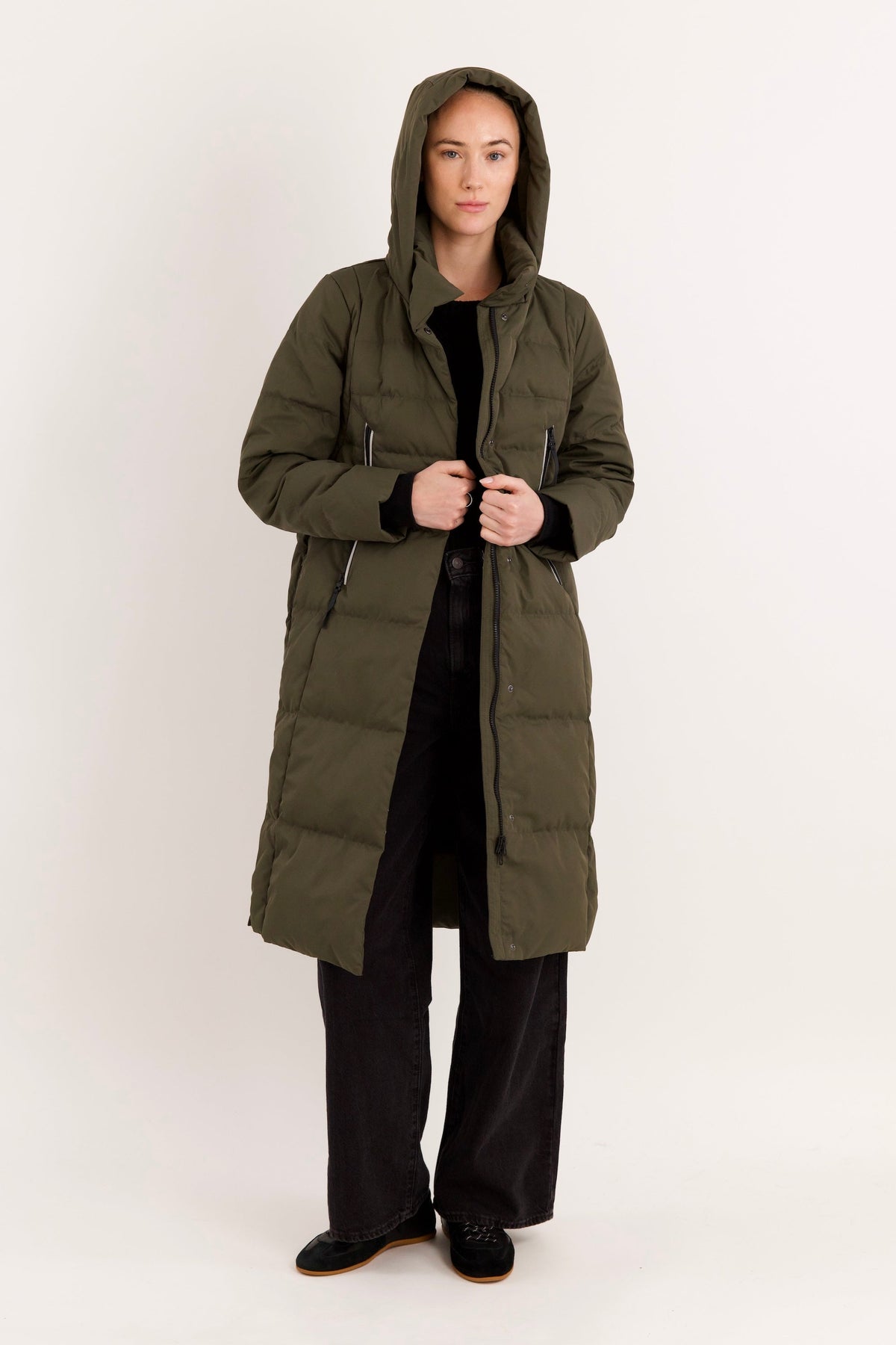 Knee Length Thickened Down Jacket