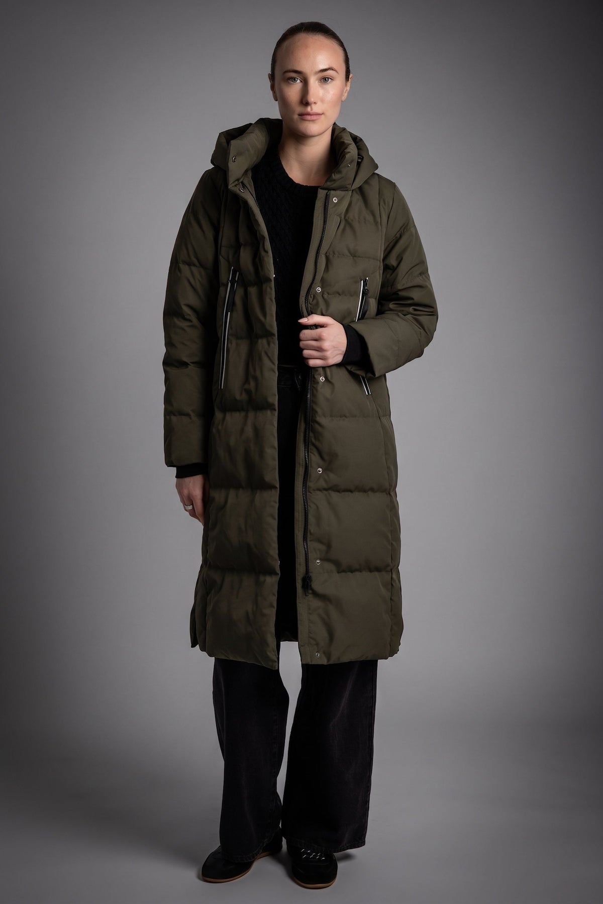 Knee Length Thickened Down Jacket