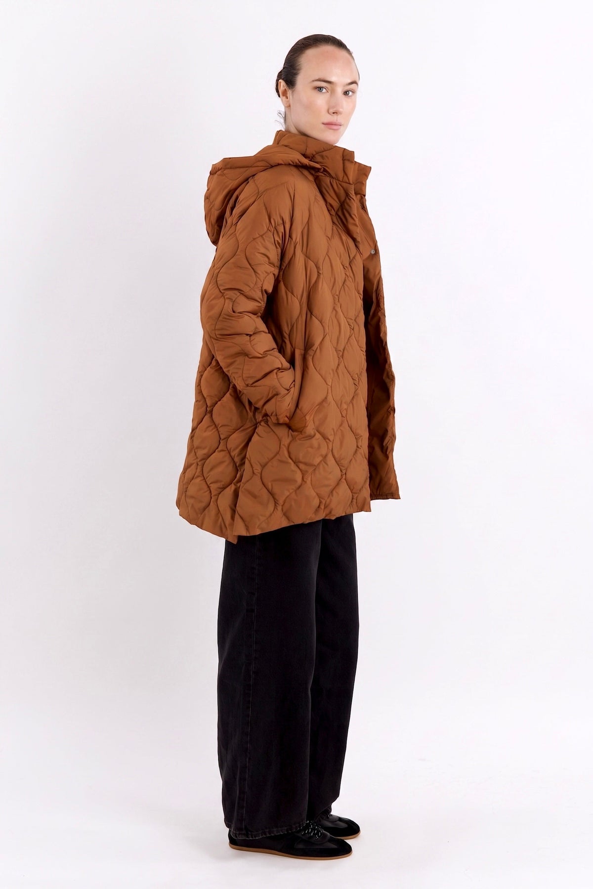 Oversized Quilted Lightweight Down Puffer Jacket