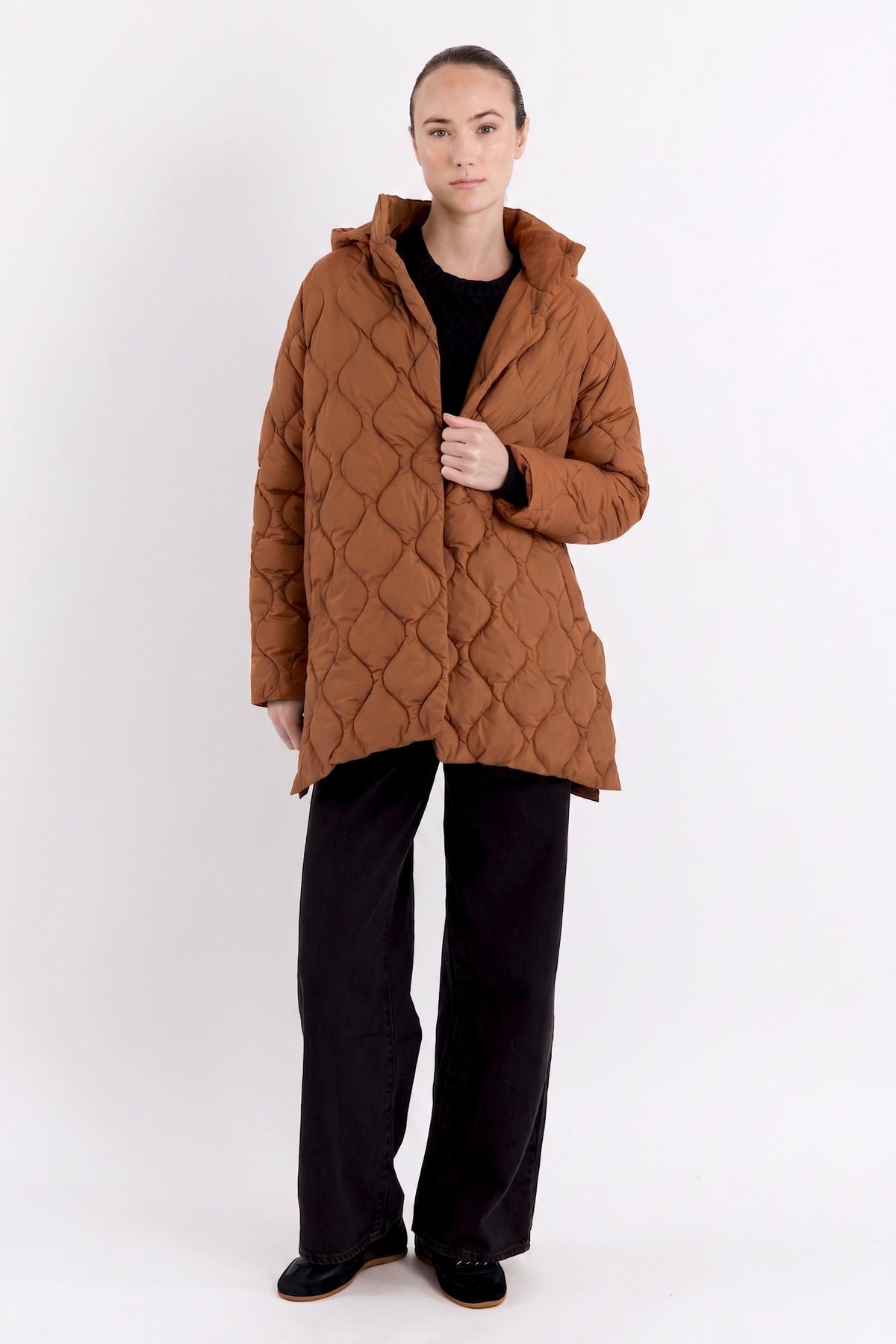 Oversized Quilted Lightweight Down Puffer Jacket