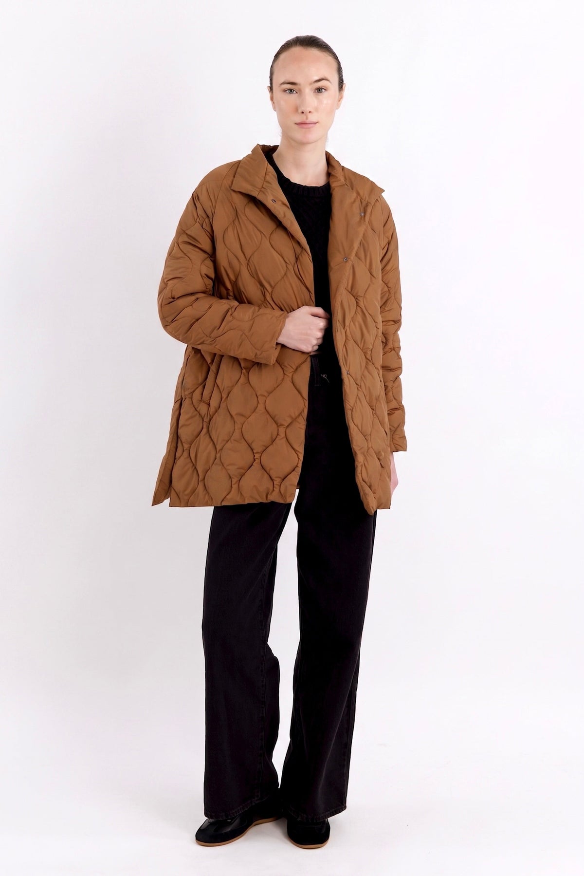 Oversized Quilted Lightweight Down Puffer Jacket