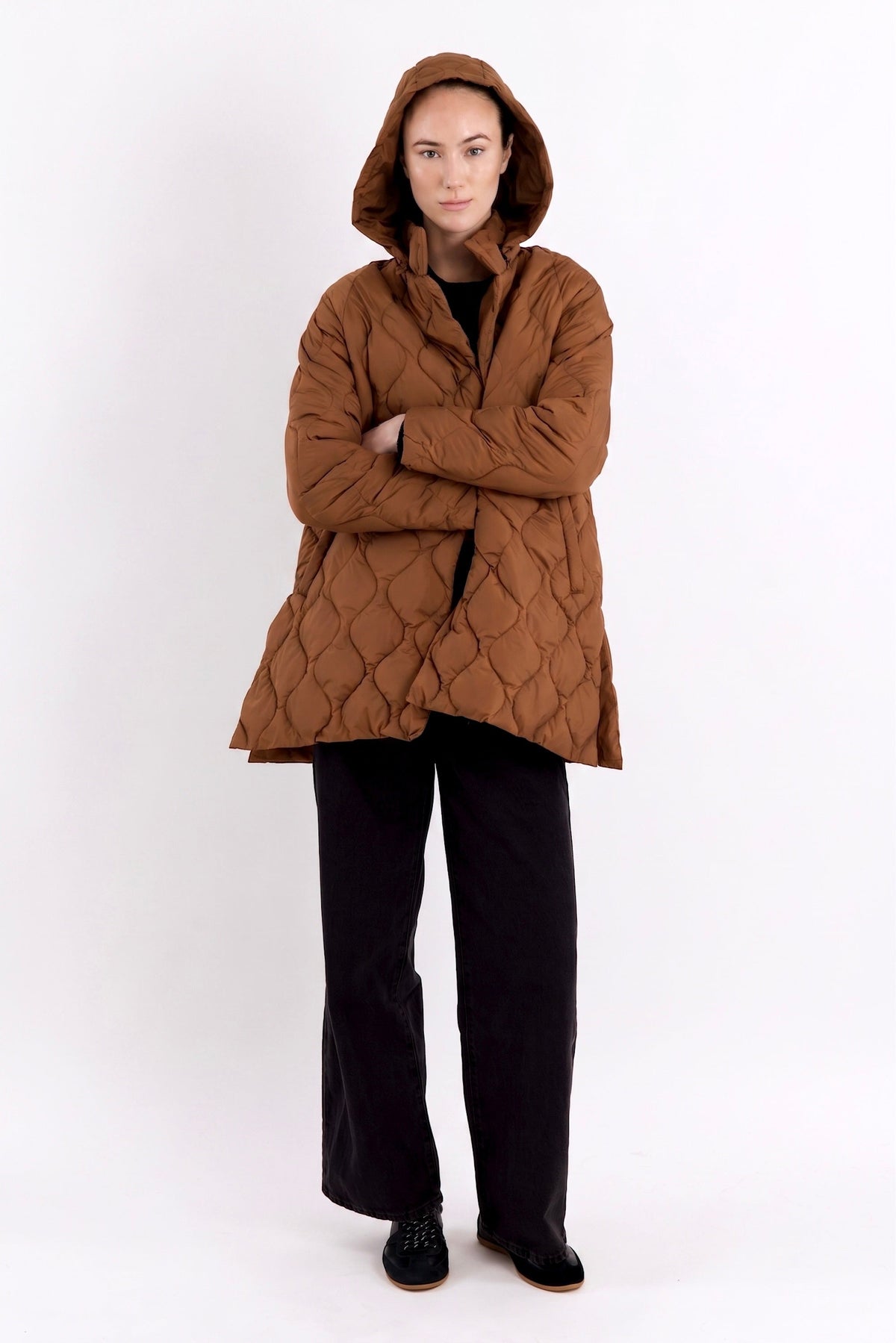 Oversized Quilted Lightweight Down Puffer Jacket