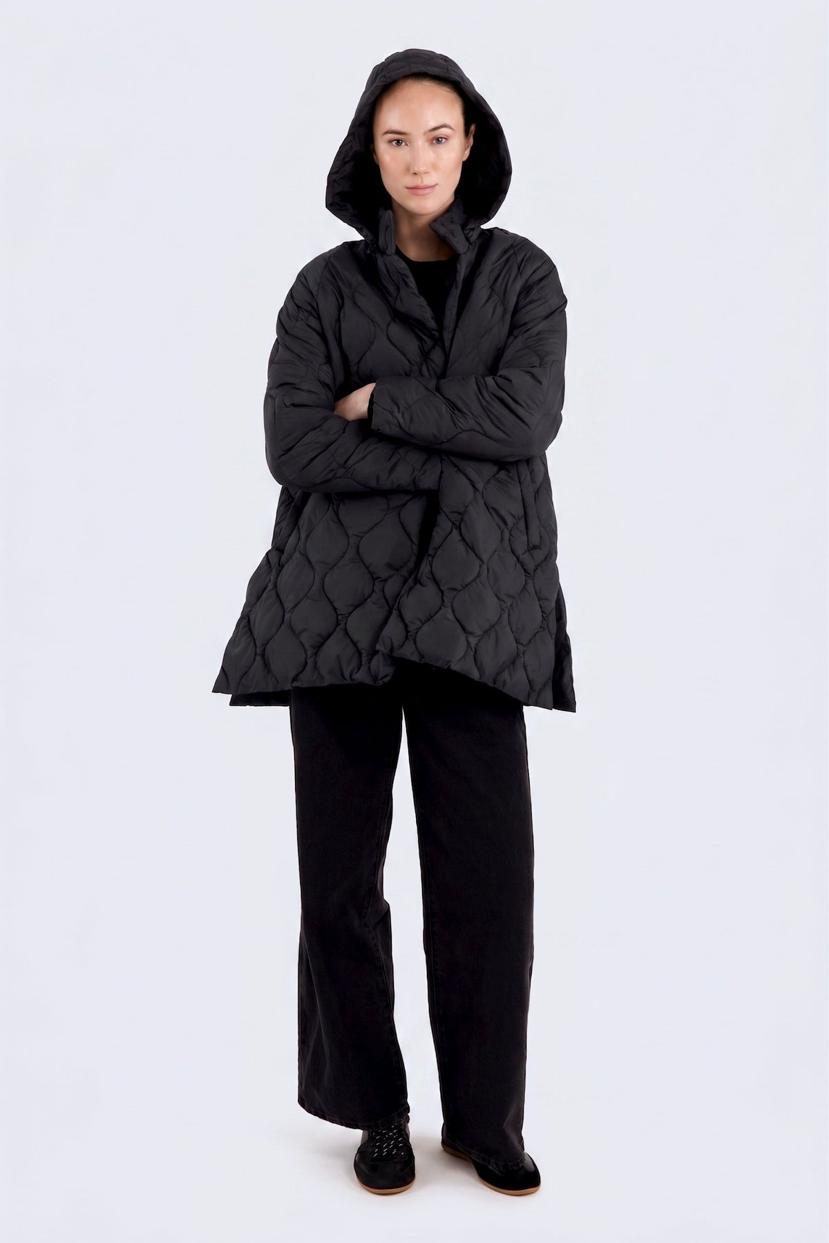 Oversized Quilted Lightweight Down Puffer Jacket