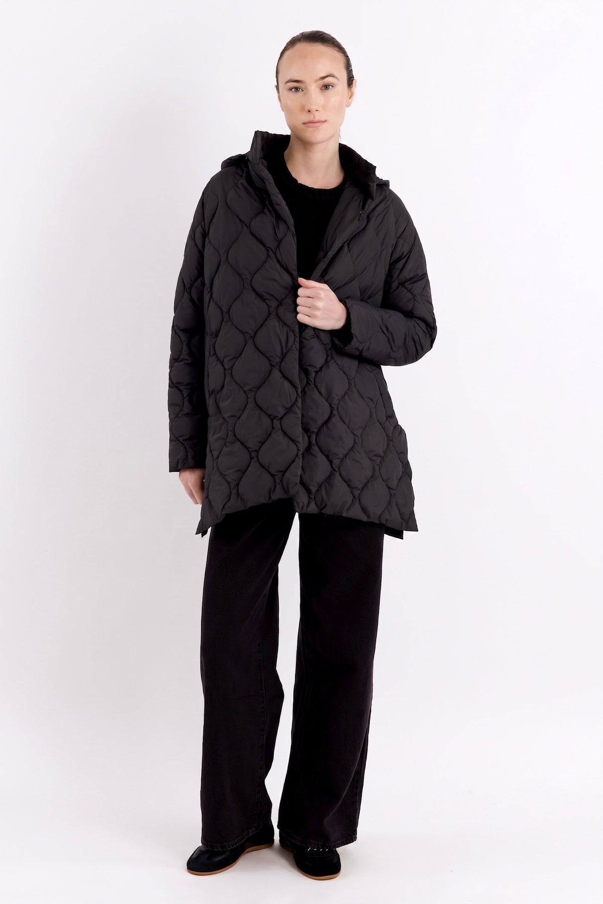 Oversized Quilted Lightweight Down Puffer Jacket