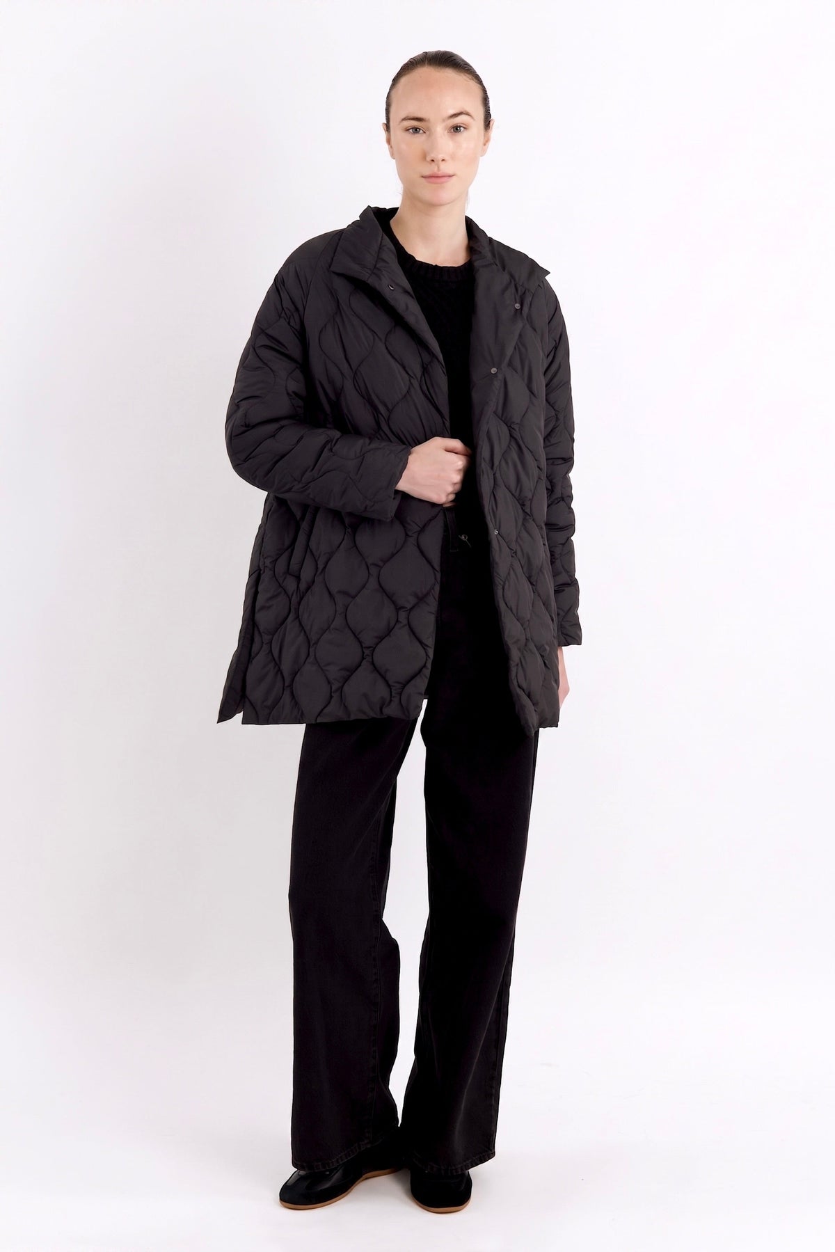 Oversized Quilted Lightweight Down Puffer Jacket