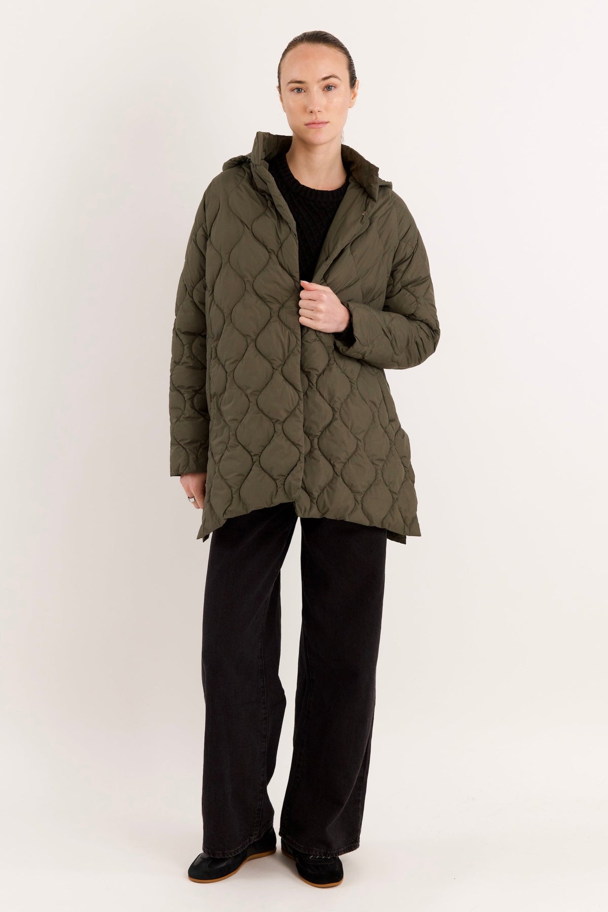 Oversized Quilted Lightweight Down Puffer Jacket