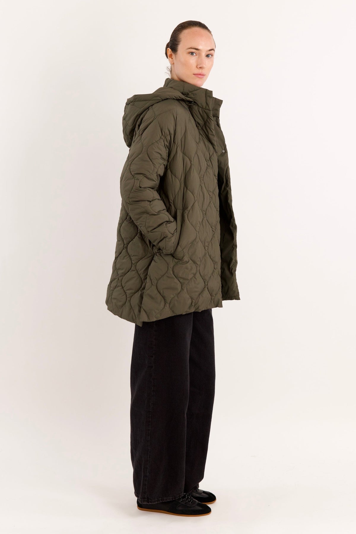 Oversized Quilted Lightweight Down Puffer Jacket