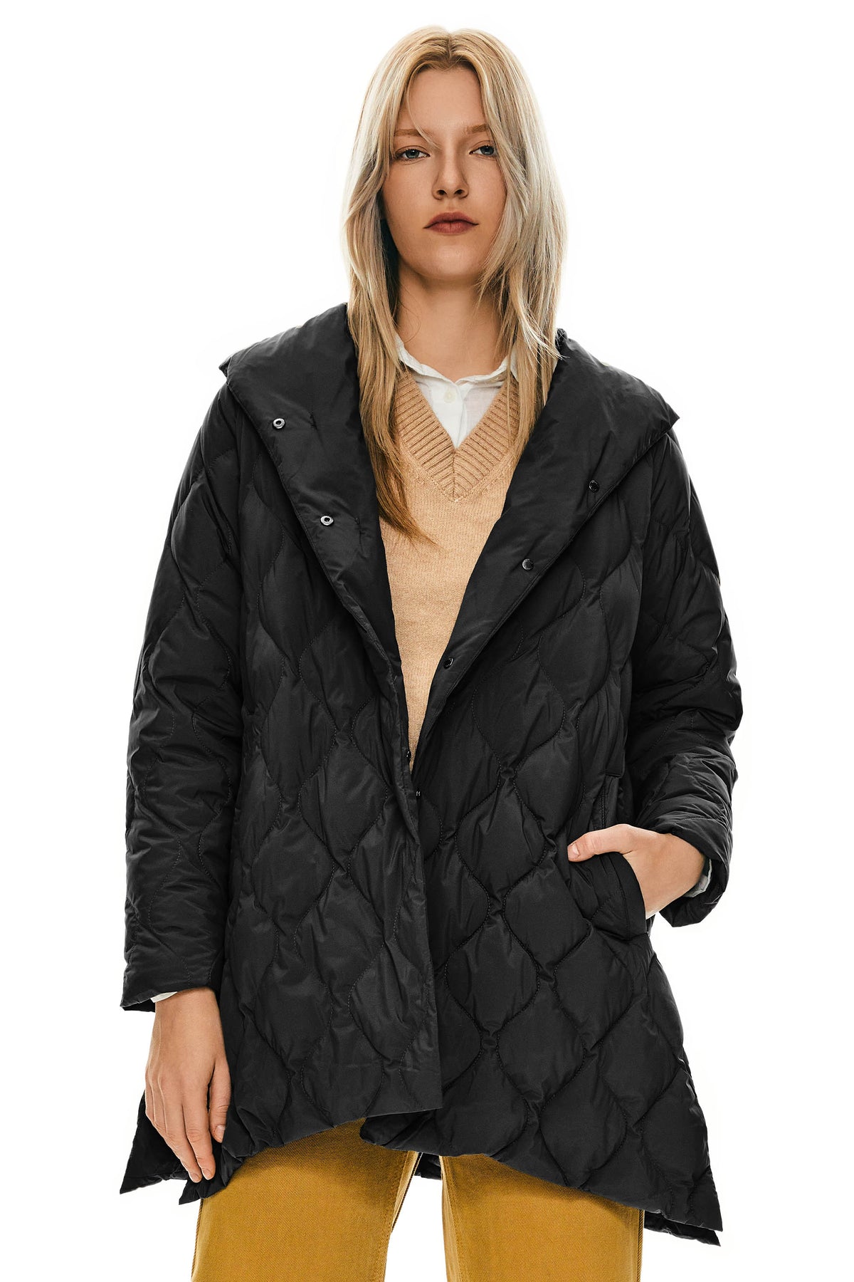 Oversized Quilted Lightweight Down Puffer Jacket
