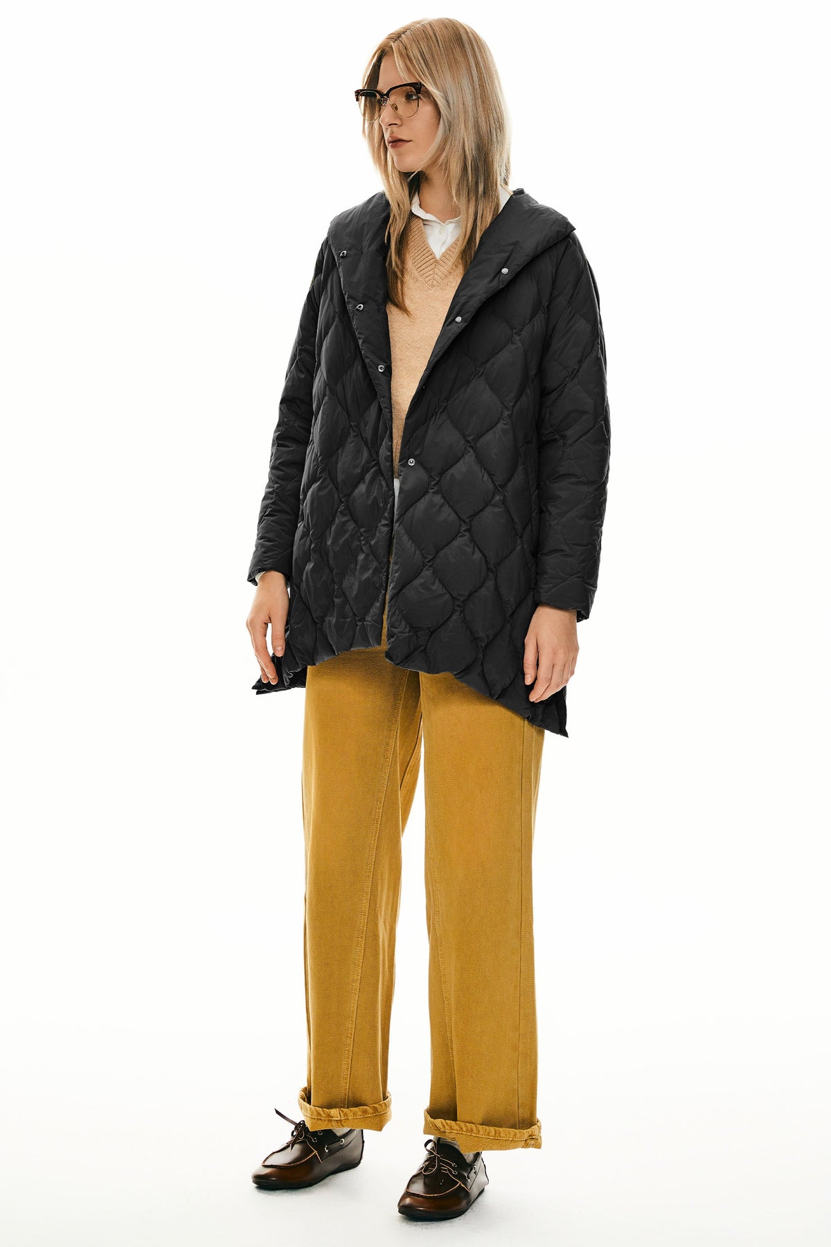 Oversized Quilted Lightweight Down Puffer Jacket